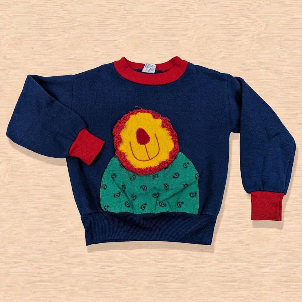 Ruth Scharf Lion with no Eyes Sweater Size - 4T RARE!! *READ